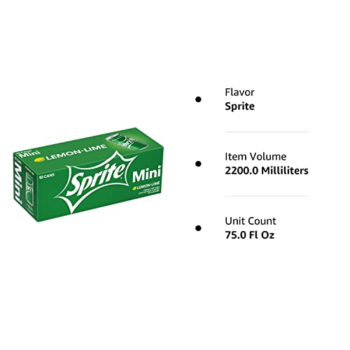 [10 Cans] Sprite Can, 7.5 FL OZ