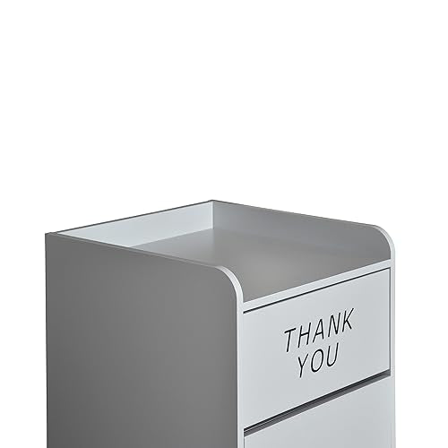 Flash Furniture Wood Tray Top Receptacle, Set of 1, Black