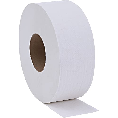 [12 Rolls] Genuine Joe 2-ply Jumbo Roll Dispenser Bath Tissue
