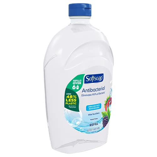 Softsoap - Liquid Hand Soap Refill, White Tea and Berry Fusion, 50 Ounce Bottle, Pack of 6