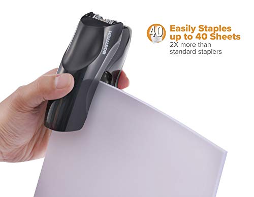 Bostitch Stapler with Staples Value Pack Set, Black, 40 Sheet Capacity with 5000 Staples