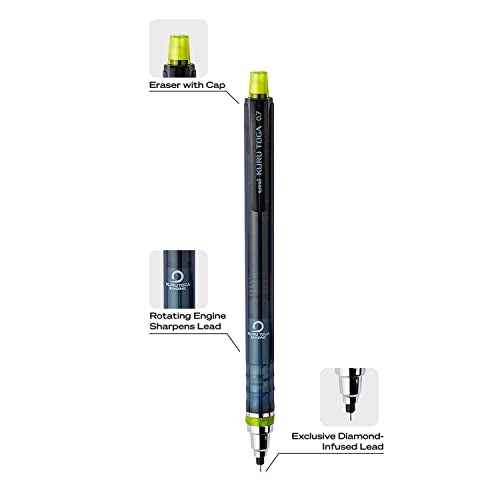 Mechanical Pencil with 0.7 mm Lead Refills & Pencil Erasers, HB #2