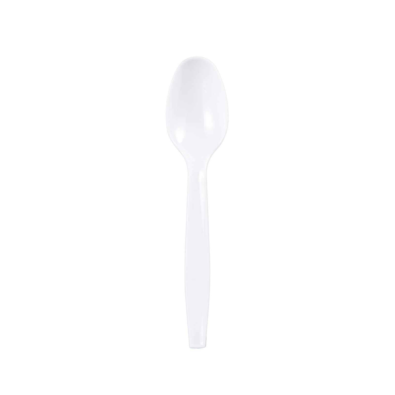 [500 PCS] Heavy Duty White Plastic Tea Spoons, Disposable