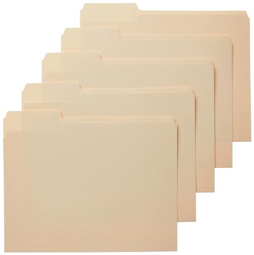 File Folders, 1/3 Tabs in Assorted Positions, Legal Size or Letter Size - 100 Pack
