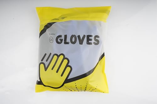 [1 Pair] Rubber Gloves Elbow Length Chemical Resistant Gloves with Cotton Lining Waterproof Gloves, 25 inches, Large