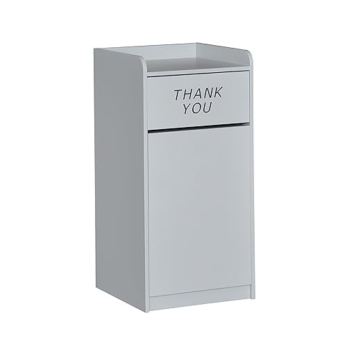 Flash Furniture Wood Tray Top Receptacle, Set of 1, Black