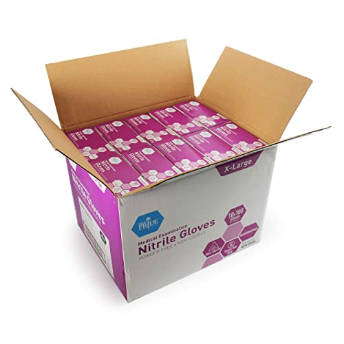 [100 / 1000 PCS] MedPride Powder-Free Nitrile Exam Gloves