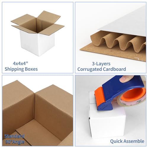 White Corrugated Cardboard Box (Set of 25)