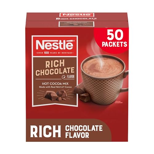 [50 Packs] Nestle Hot Cocoa Chocolate Packets, 0.71 Oz each