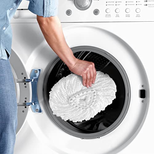 EasyWring Microfiber Spin Mop, Bucket Floor Cleaning System, Red, Gray