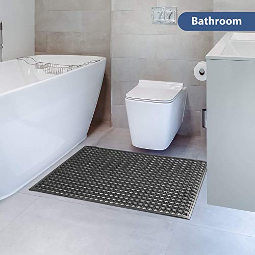 Non-Slip Black Rubber Door Mat Anti-Fatigue Floor Mats