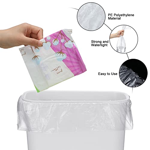 1000 Pcs/ 10 Roll Sanitary Napkin Receptacle Liner, 15.75 x 15.75 Inch