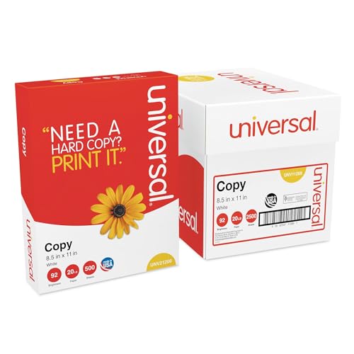 Universal UNV11289 8.5 in. x 11 in. 20-lb - White (500/Ream, 5 Reams/Carton)