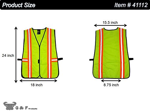 [1 / 20 Packs] Industrial Safety Vest with Reflective Stripes