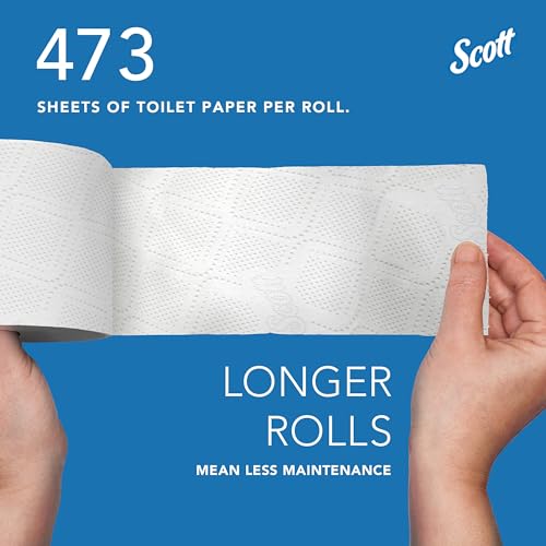 Scott® Professional 100% Recycled Toilet Paper Bulk, (473 Sheets/Roll, 80 Rolls/Case, 37,840 Sheets/Case)