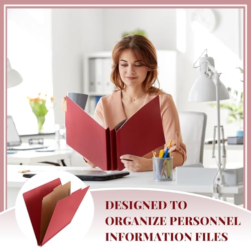 [24 Pack] 1 Divider Classification File Folder with Fastener Pressboard