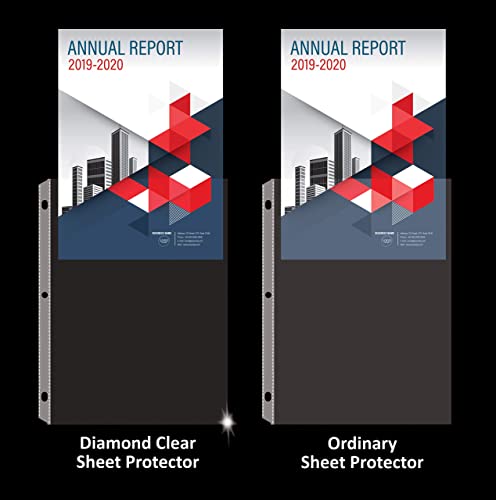 [100 Pack] Diamond Clear Sheet Protectors, 4 mils Strong,8.5 x 11", Top Load