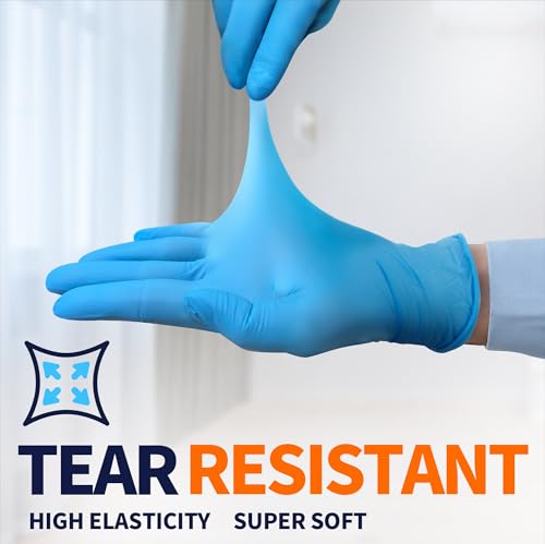 [100 PCS] Nitrile Exam Glove, 3.5 mil Disposable Medical Gloves Powder-Free Latex-Free