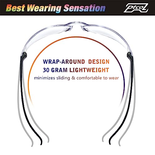 [28 PCS] Safety Glasses (Bulk Pack of 24+4) with ANSI Z87.1 Certified