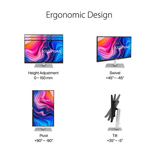 [24" / 27" Flat] ASUS ProArt Display Calman Verified, USB-C, Compatible with Laptop & Mac Monitor