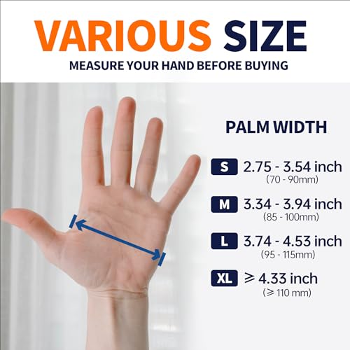 [100 PCS] Nitrile Exam Glove, 3.5 mil Disposable Medical Gloves Powder-Free Latex-Free