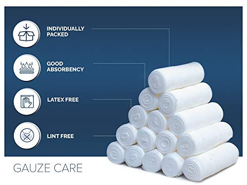 [24 & 72 Pack] Gauze Rolls – Premium Quality Lint and Latex-Free 4 inches x 4.1 Yards