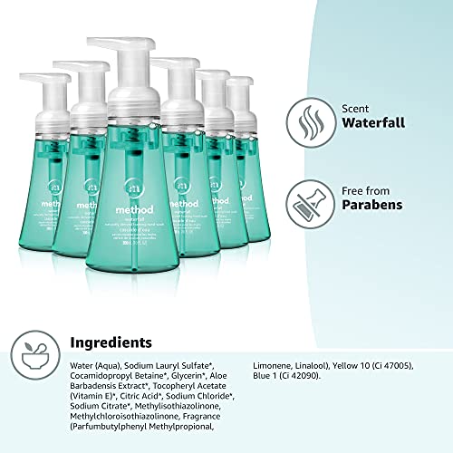 Method Foaming Hand Soap, Waterfall, 10 fl oz (Pack of 6)