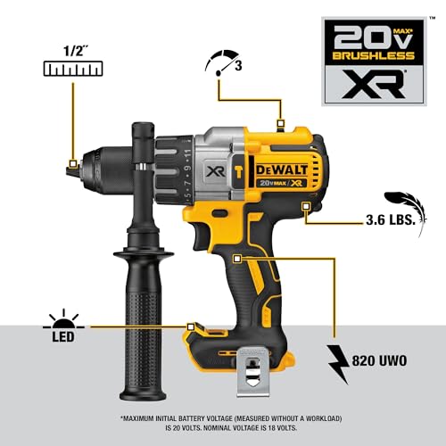 DEWALT 20V MAX Hammer Drill and Impact Driver, Cordless Power Tool Combo Kit with 2 Batteries and Charger (DCK299M2)