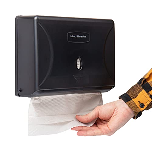 Paper Towel Dispenser, Tri-Fold Towel Holder, Restroom, Wall Mount, Bathroom, 10.25"L x 3.75"W x 8"H