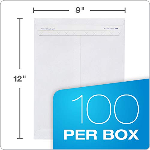 [100 Pack/box] 9" x 12" Security Envelopes