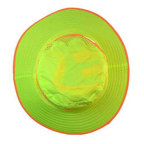 [1 PC] High Visibility Reflective Work Safety Boonie Hat with Adjustable Strap
