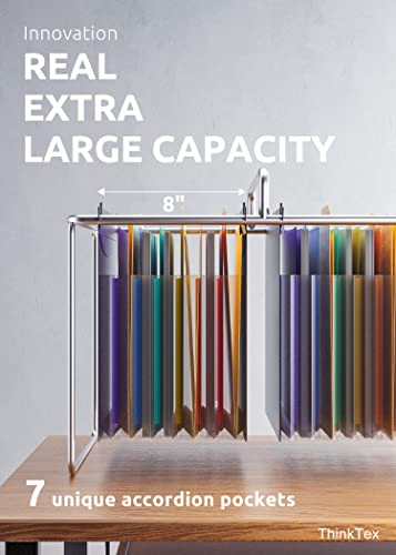 Plastic Expanding Hanging File Folders, 7 Innovative 1.2", Large Capacity - Letter / Legal size