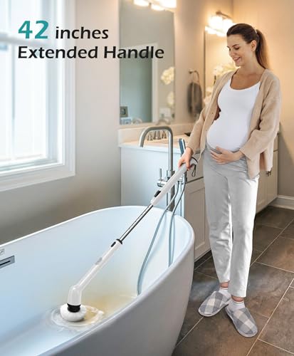 Electric Spin Scrubber, IPX7 Waterproof Bathroom Cleaner Brush