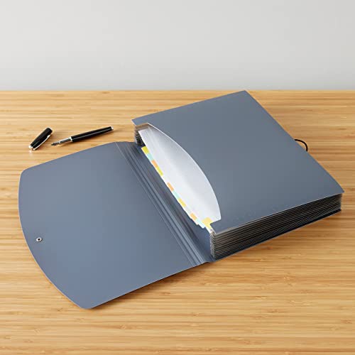 Amazon Basics Expanding Organizer File Folder, Letter Size - Black, 1 or 2 Pack