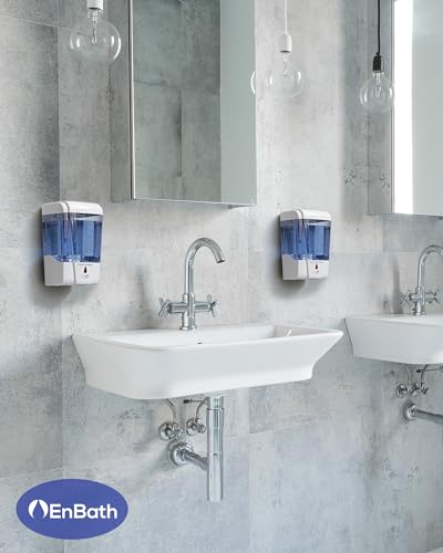 Automatic Wall Mounted Soap Dispenser for Bathroom (2-Pack White)