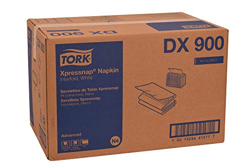 Xpressnap® White Dispenser Napkin N4, Advanced, Interfold 1-ply, 13" x 8.5", 12 x 500 napkins, DX900