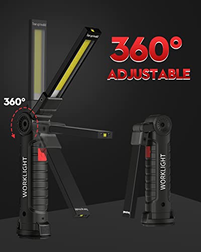 Rechargeable LED Work Light Grill Light with Magnetic Base 5 Modes 360° Rotate (2 or 4 Pack)