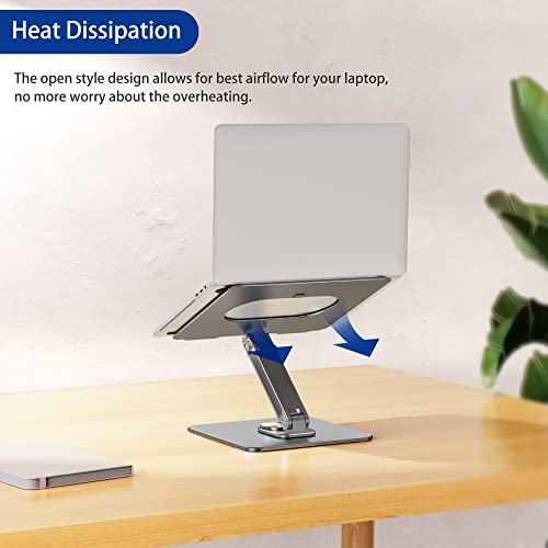 [1 PC] Ergonomic Adjustable Laptop Stand with 360° Rotating Base