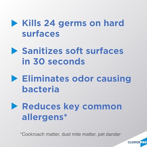 CloroxPro 4 in One Disinfecting Cleaner, Industrial Cleaning, 14 Ounce Spray Can, (12 Pack)