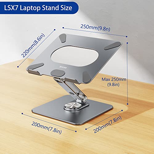 [1 PC] Ergonomic Adjustable Laptop Stand with 360° Rotating Base