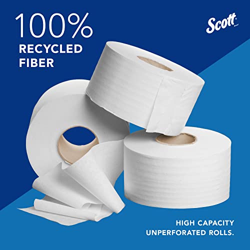 Scott® 100% Recycled Jumbo Roll Toilet Paper (1,000'/Roll, 12 Rolls/Case, 12,000'/Case)