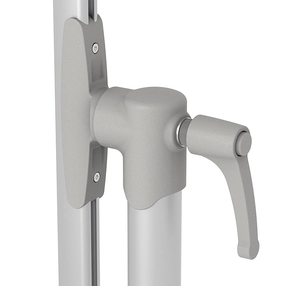 [1 Set] Double-Sided Magnetic Mobile Whiteboard with Steel Stand, 12 Count Markers