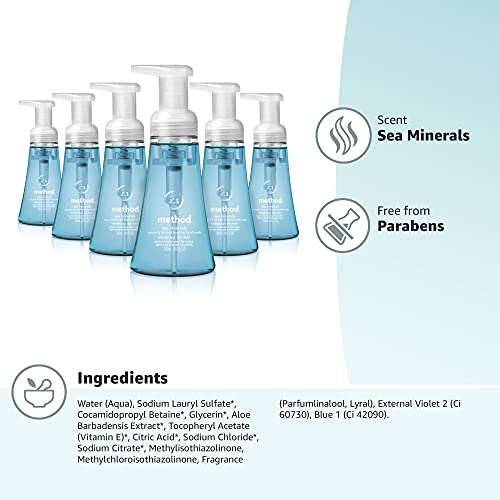 Method Foaming Hand Soap, Sea Minerals, 10 Fl Oz (Pack of 6)