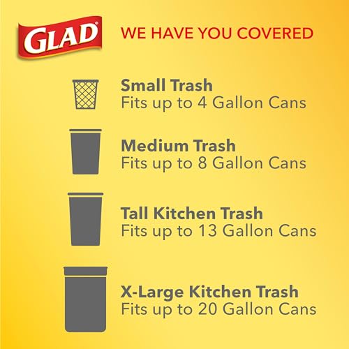 Glad Trash Bags, Small Garbage Bags, 4 Gallon Lemon Fresh Scent - 34 / 80 Ct