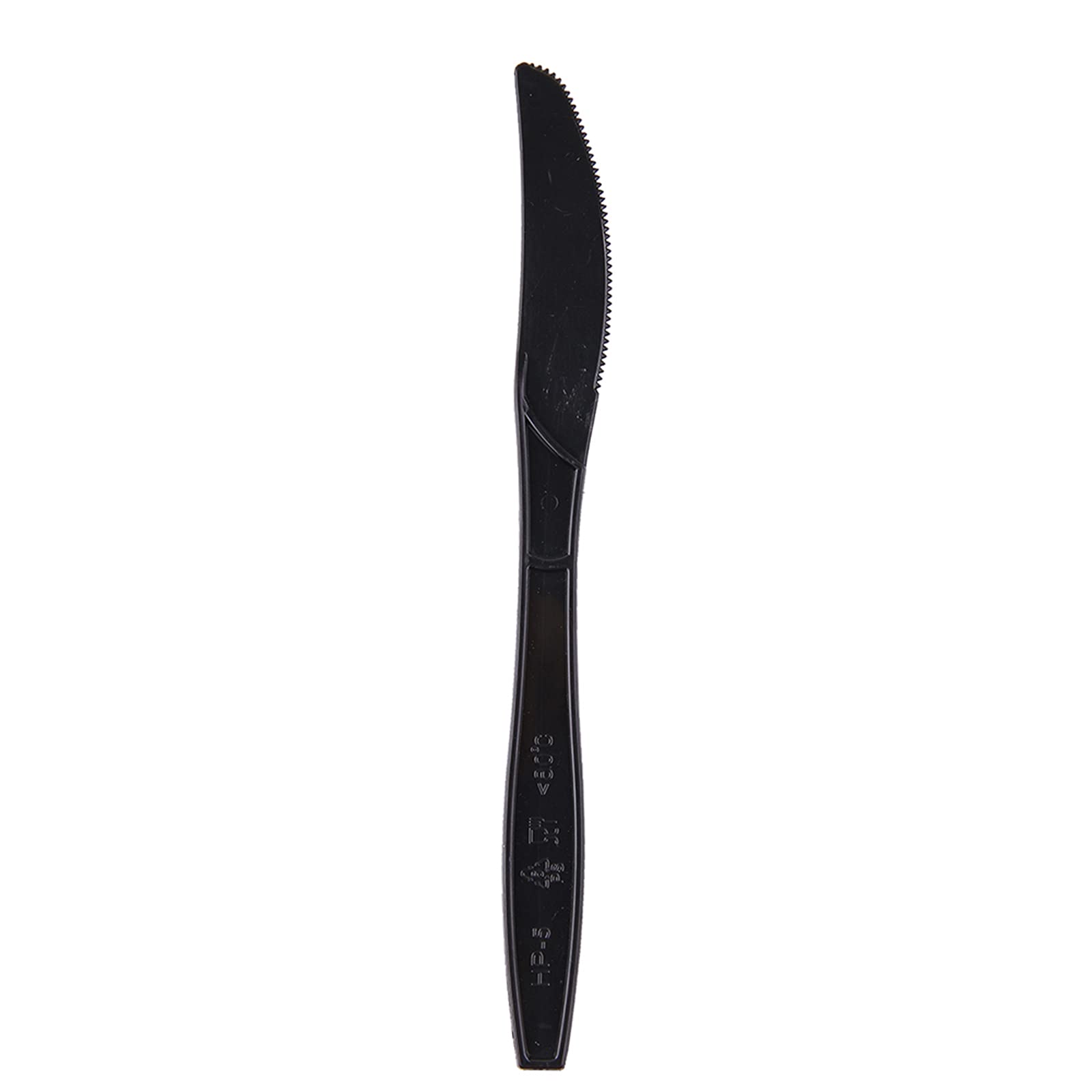 [100 PCS] Disposable Plastic Knives, Individually Packaged, Black 7 Inch