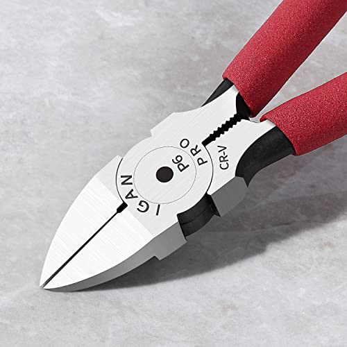 P6 6-inch Ultra Sharp & Powerful Side Cutter Clippers with Longer Flush Cutting Edge