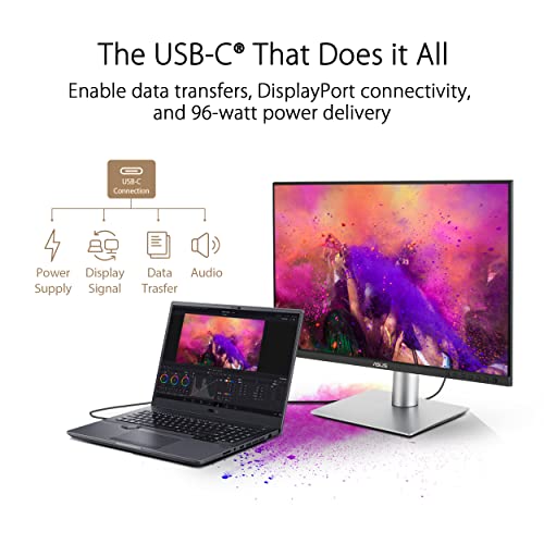 [24" / 27" Flat] ASUS ProArt Display Calman Verified, USB-C, Compatible with Laptop & Mac Monitor