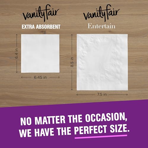 Vanity Fair Everyday Extra Absorbent Premium Paper Napkin, 960 Count