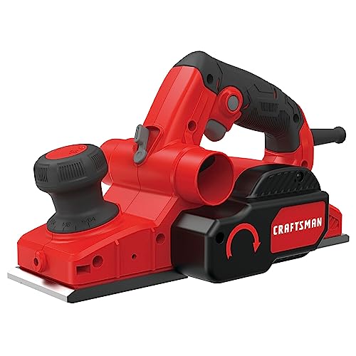CRAFTSMAN Wood Planer, Hand Planer with Blades, Wrench and Edge Guide, 5/64-inch, 16,500 RPM, 6 Amp, Corded (CMEW300)