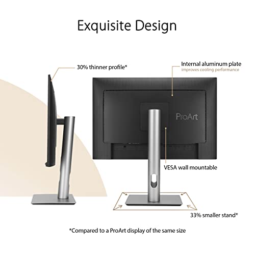 [24" / 27" Flat] ASUS ProArt Display Calman Verified, USB-C, Compatible with Laptop & Mac Monitor